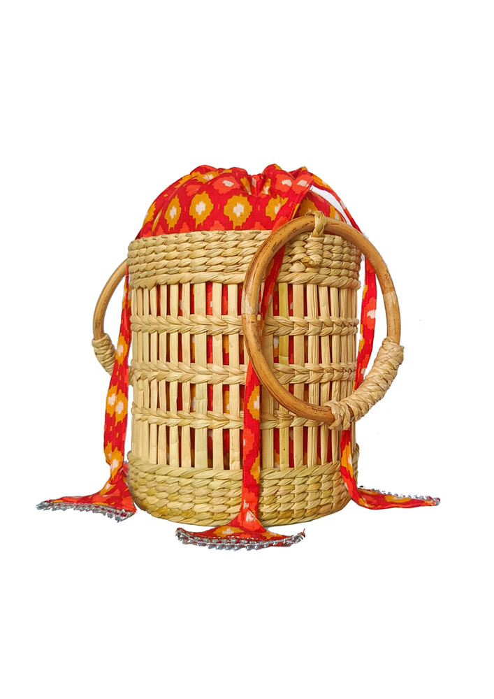 Imars Potli Basket Bag- Red