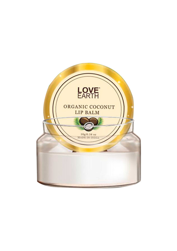 Love Earth Coconut Lip Balm For Dry & Chapped Lips, An Ayurvedic Lip Moisturizer With Vitamin E, Shea Butter & Cocoa Butter 10gm