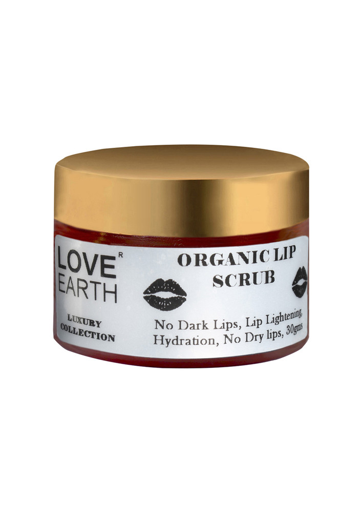 Love Earth Organic Lip Scrub With Shea Butter And Vitamin-E For Lip Hydration And Repair 30gm