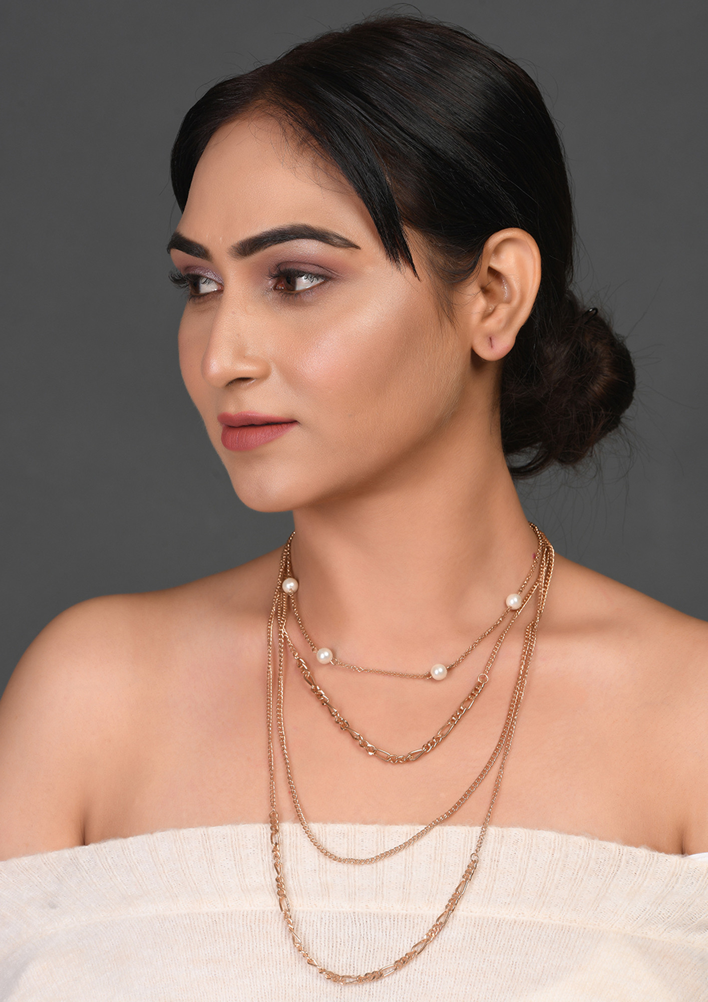 Rose Gold-Plated Contemporary Classy Necklace