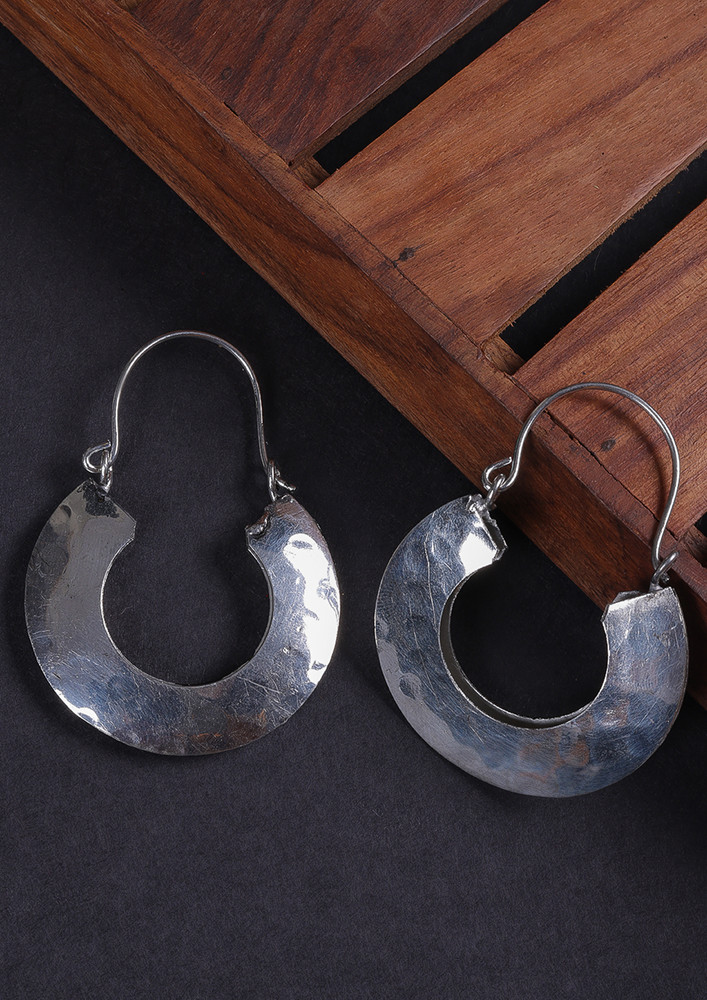 Silver-plated Silver Ethnic Contemporary Drop Earrings
