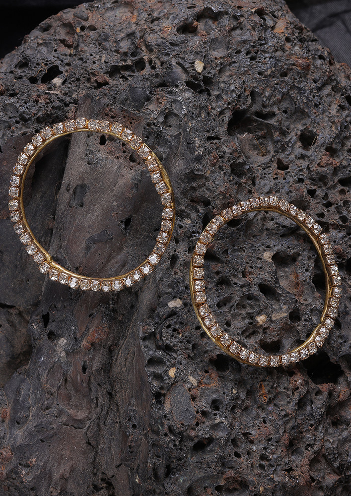 Women Rose Gold-plated Circular Contemporary Rosey Drop Earrings
