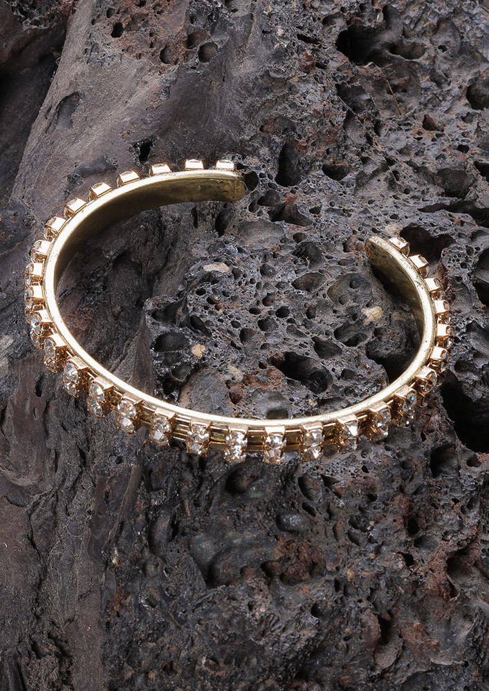 Gold-plated Transparent Cz-studded Funky Bracelet