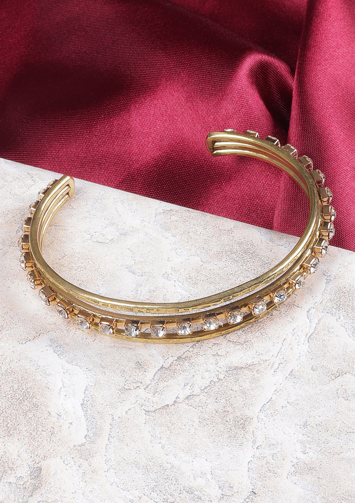Gold-plated Transparent Cz-studded Cute Bracelet