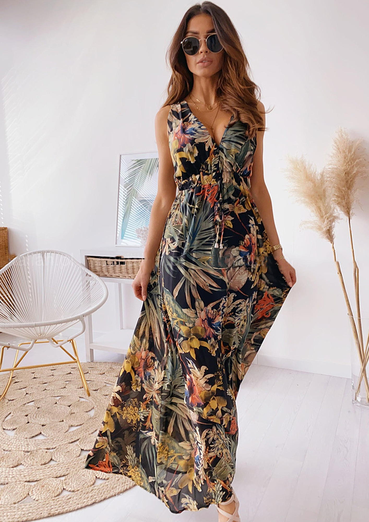The Positano - Resort Dress by Kenny Flowers | Lemon Print Maxi Dress