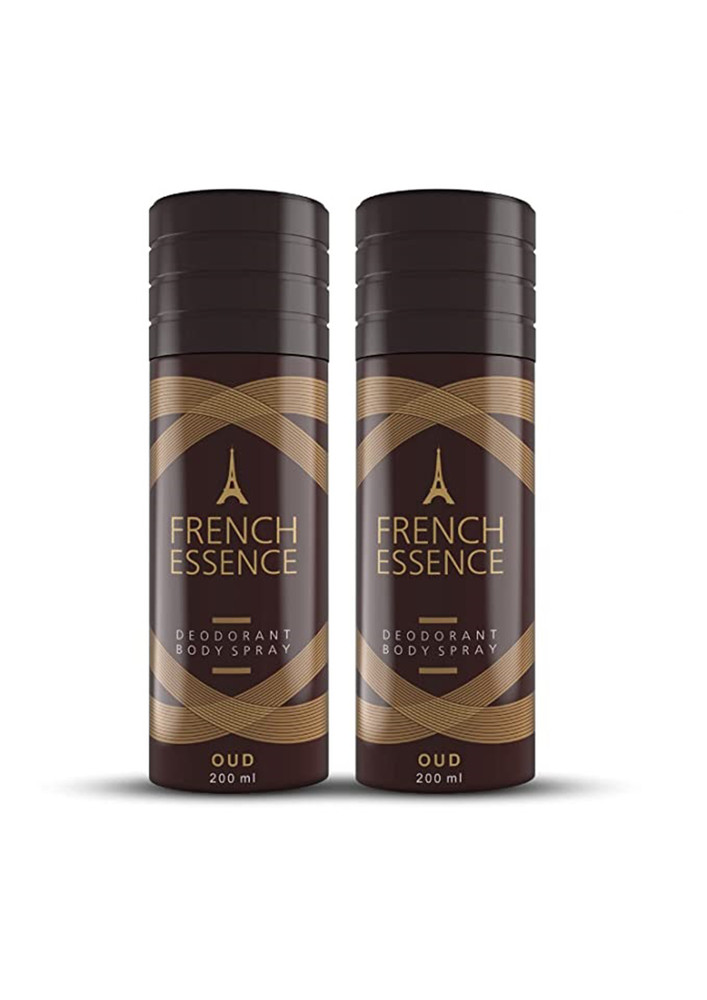 French Essence Deodorants Oud  For Men & Women Pack Of 2 ( 200ml Each )