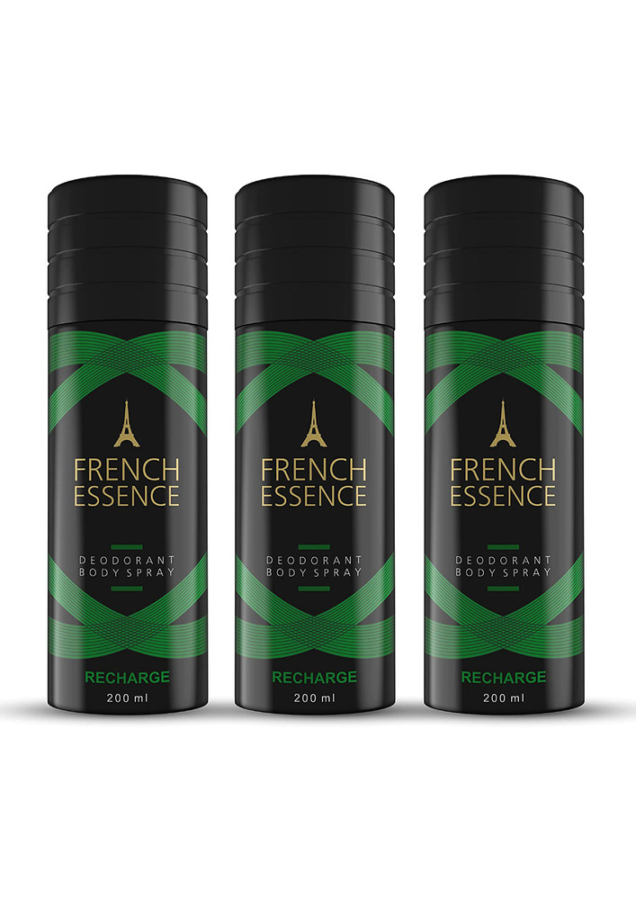 French Essence Deodorants Recharge  For Men & Women Pack Of 3 ( 200ml Each )