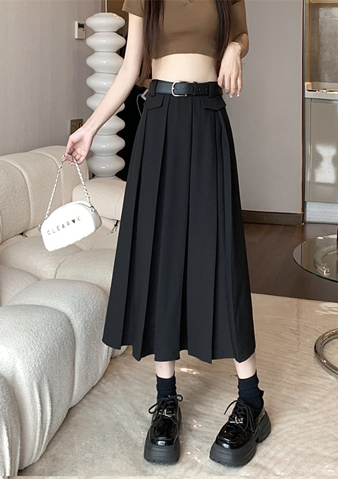 Whitley Pleated Skirt Black – Carolina-seedfund.vn