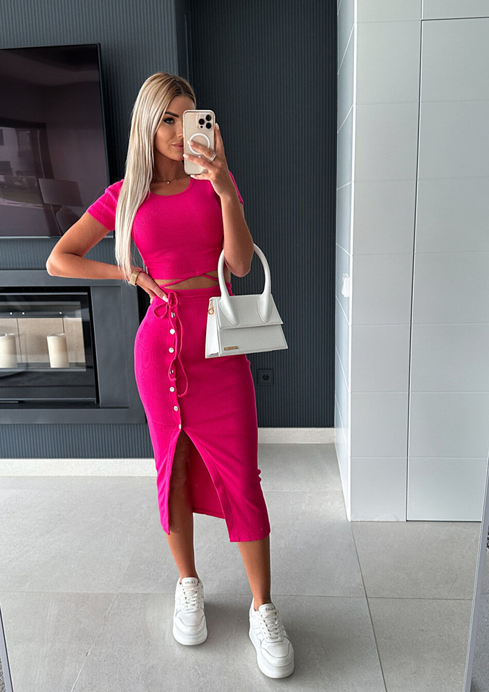 PINK TWO PIECE CASUAL CO-ORD SET