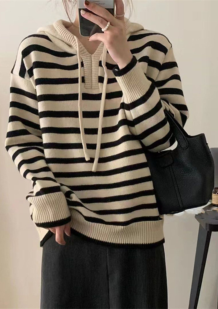 OFF-WHITE STRIPED DROP SHOULDER OODIE