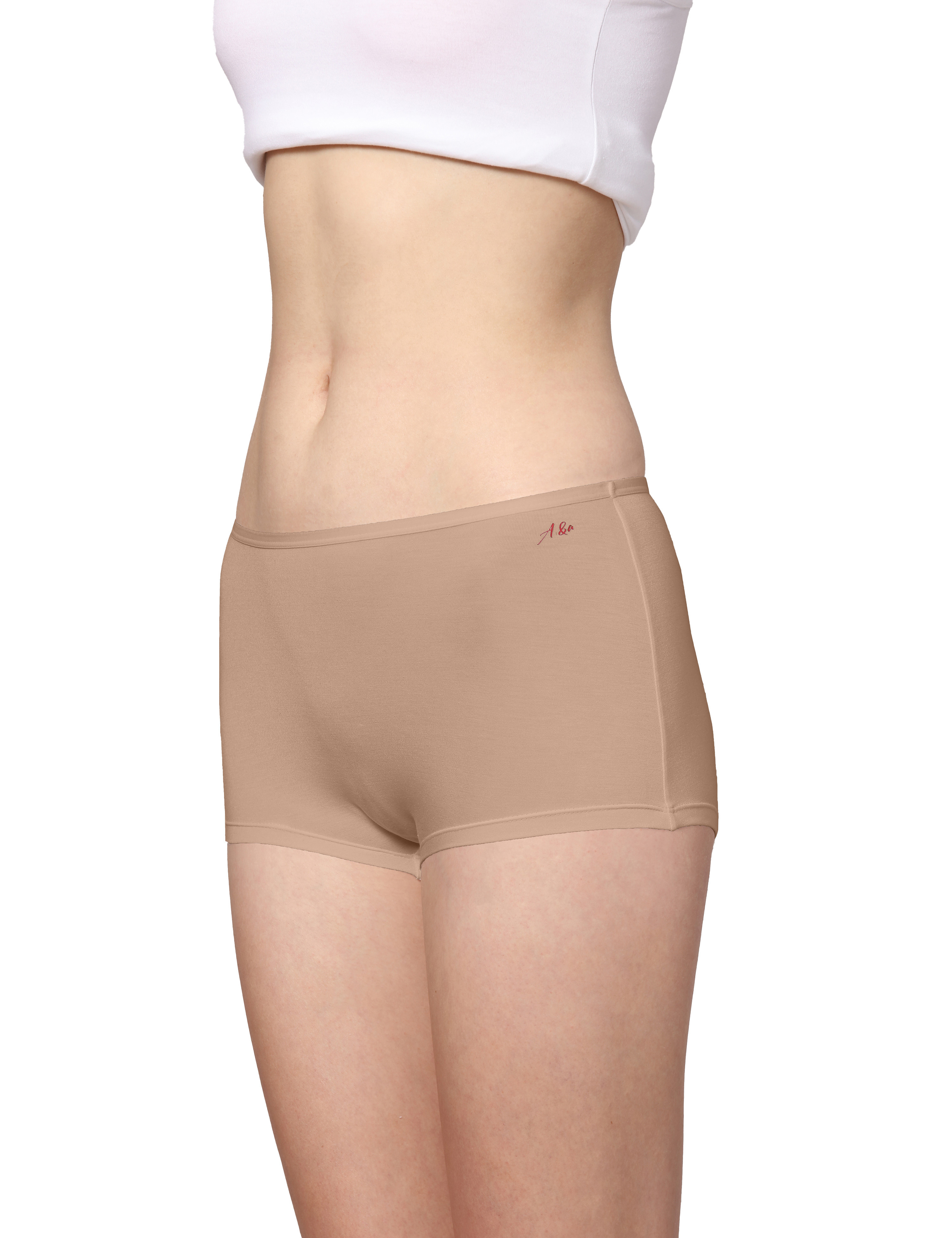 Buy AshleyandAlvis Anti Bacterial, Bamboo MicroModal, Premium Panty, Women  BOY SHORTS brief, No Itching, 2X Moisture Wicking Daily use Underwear,  Odour Free, (Color-NUDE-NUDE) (PACK OF 2) for Women Online in India