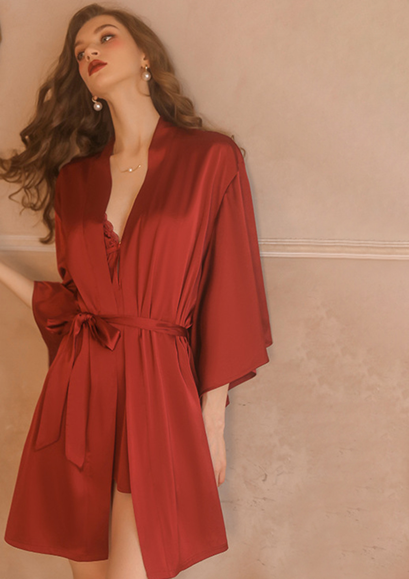 Fleece dressing gown - Light greige - Ladies | H&M IN