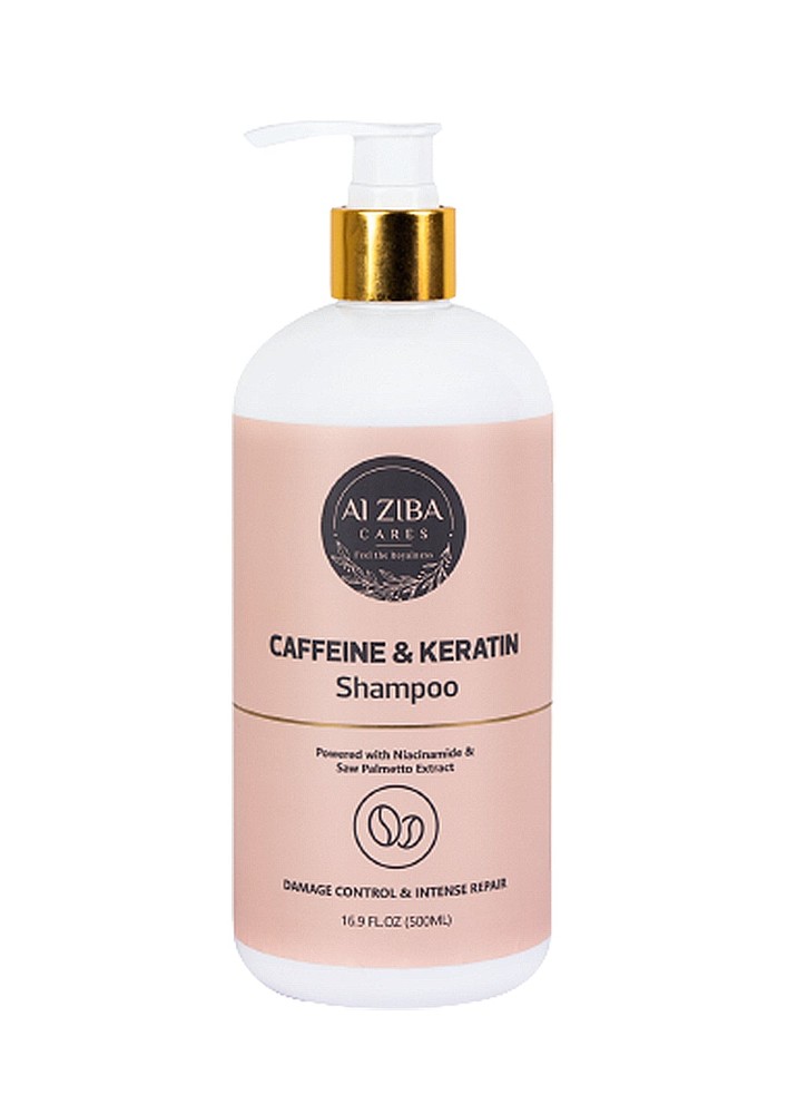 Caffeine and Keratin Shampoo with Niacinamide and Saw Palmetto Extract - Damage Control and Intense Repair - 500 ML