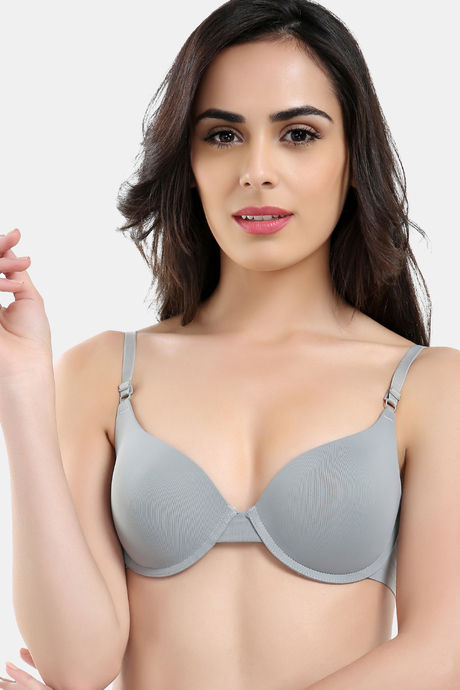 Buy Candour London Padded Wired Full Coverage T-Shirt Bra-Grey for Women  Online in India
