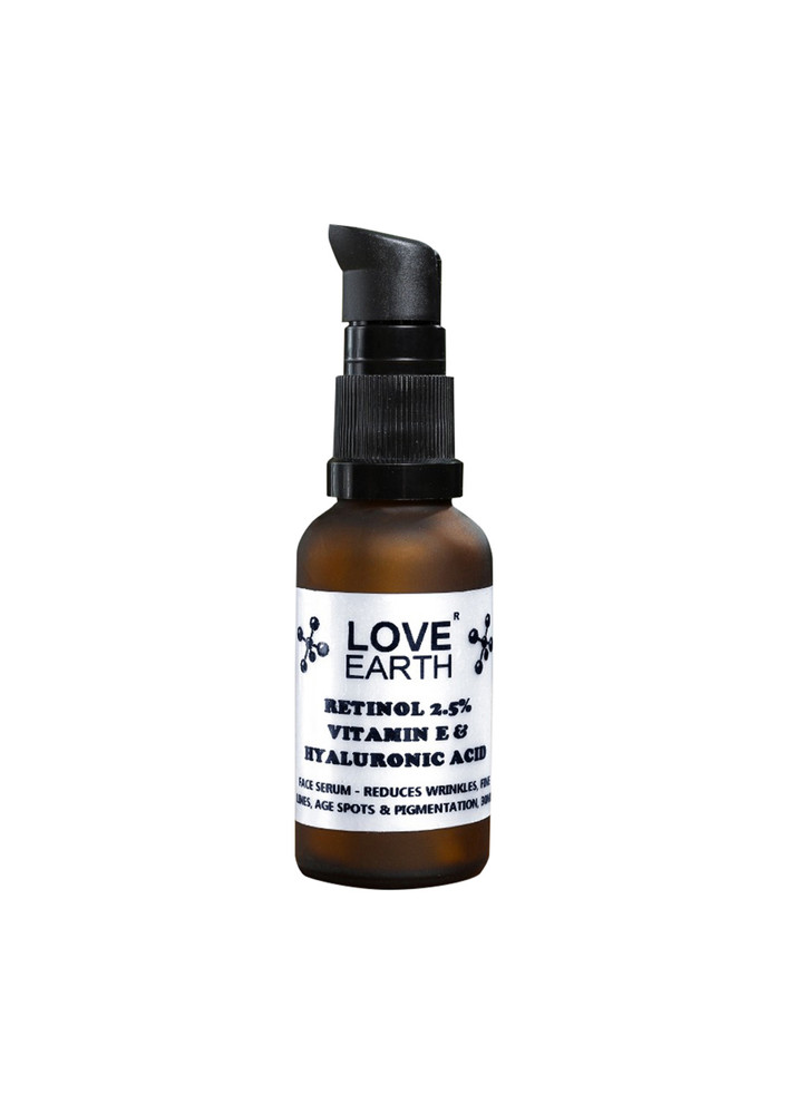 Love Earth Retinol Serum For Reducing Wrinkles , Fine Lines & Pigmentation With Vitamin E & Hyaluronic Acid For All Skin Types 30ml