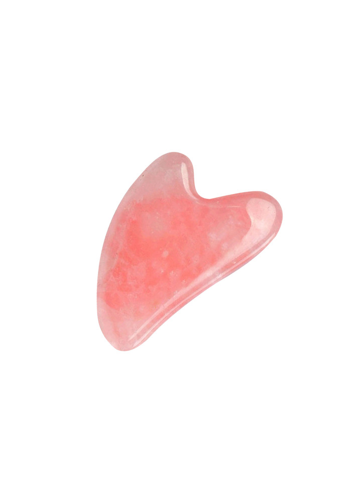 Love Earth Rose Quartz Gua Sha Face Shaping Tool With Rose Quartz Crystal For Lift & Firm Skin, Reduces Lines & Dark Circles