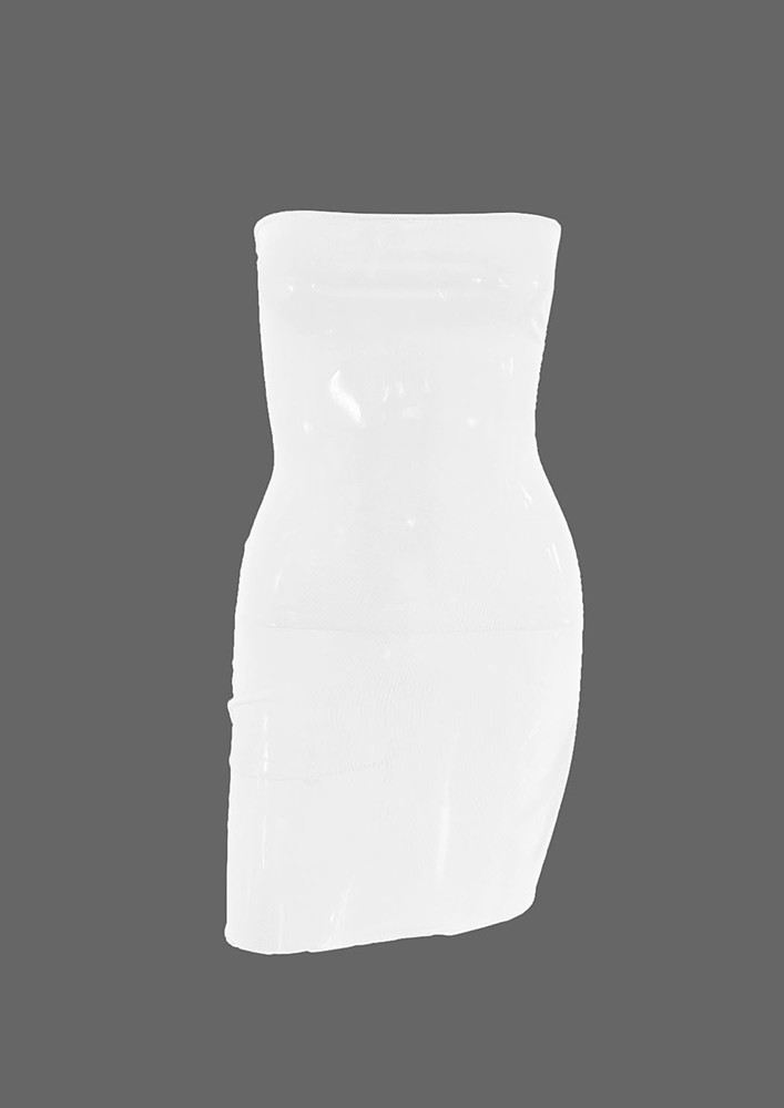White Strapless Short Dress