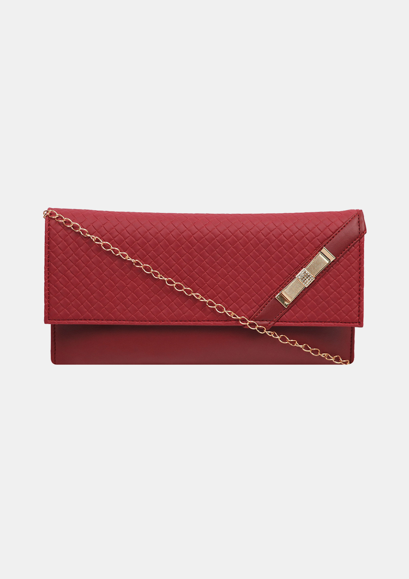 Woman Structured Leather Clutch