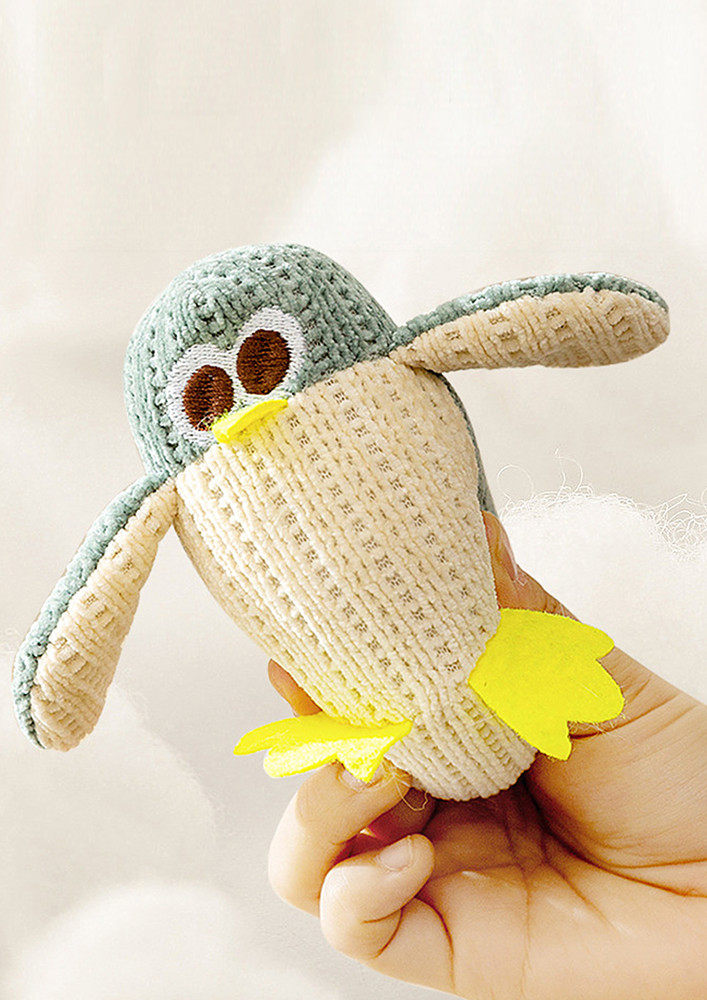 KNITTED INTERACTIVE PENGUIN-SHAPE CAT TOY
