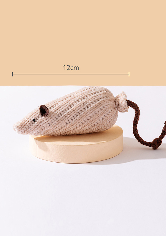 KNITTED INTERACTIVEBROWN CAT TOY