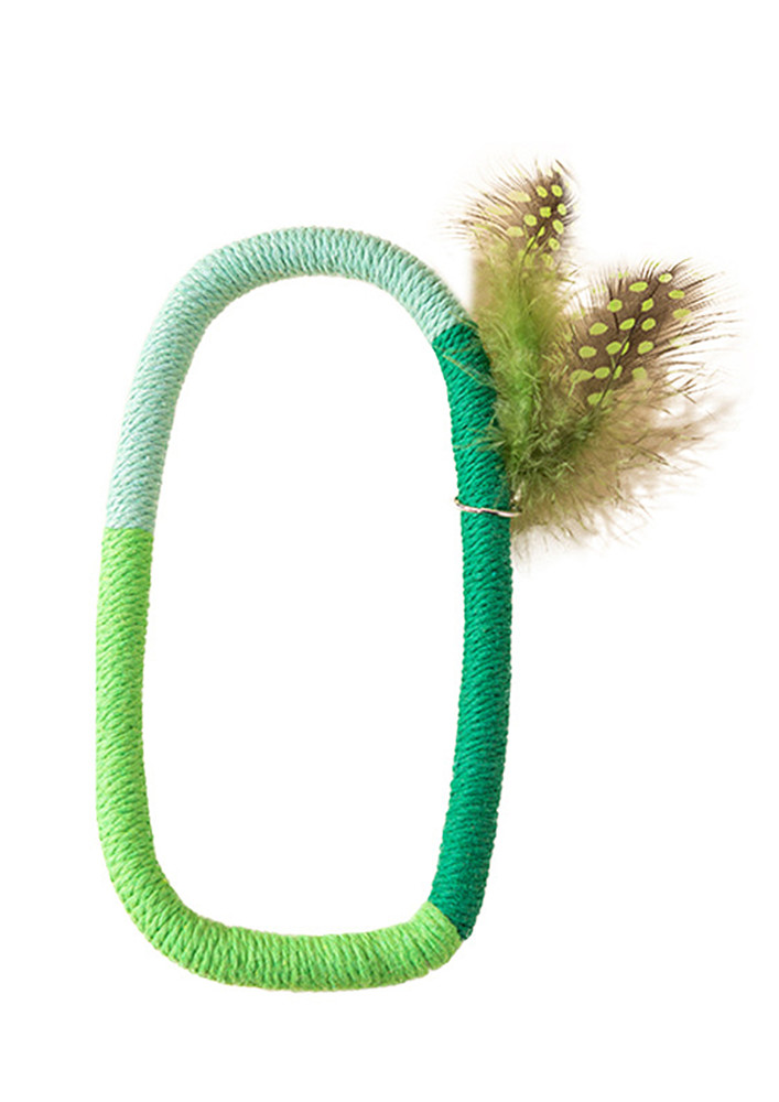 GREEN CATNIP-INFUSED CAT ROPE TOY
