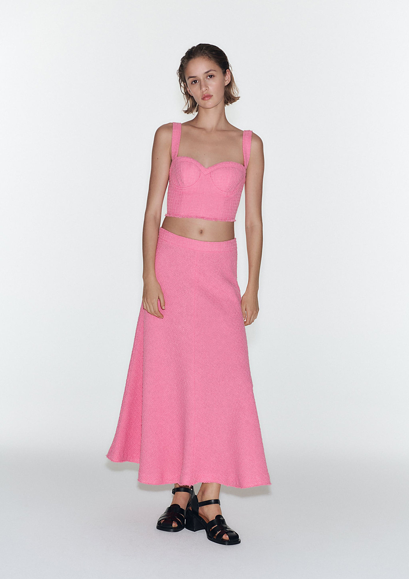 Buy PINK IRREGULAR A-LINE MAXI SKIRT for Women Online in India