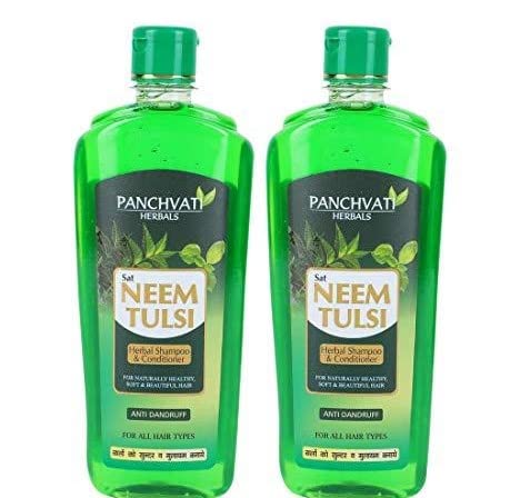 Panchvati Herbals Neem Tulsi Anti Dandruff, Hair Fall Control Shampoo With Conditioner, 450 ml, Pack of-2