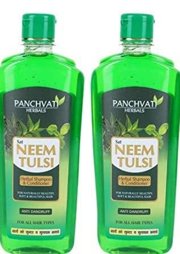Panchvati Herbals Neem Tulsi Anti Dandruff, Hair Fall Control Shampoo With Conditioner, 450 Ml, Pack Of-2