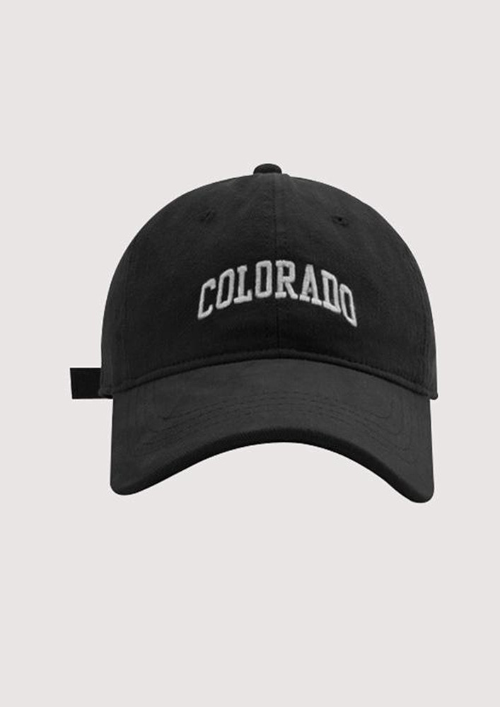 SOLID BLACK COTTON CAP