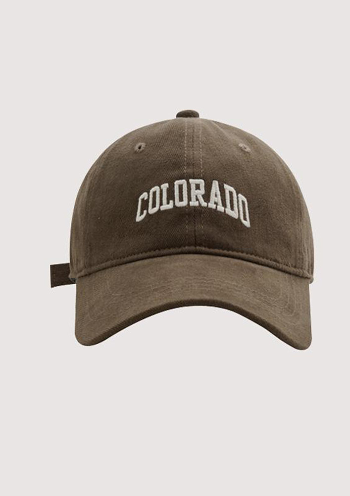 SOLID BROWN COTTON CAP