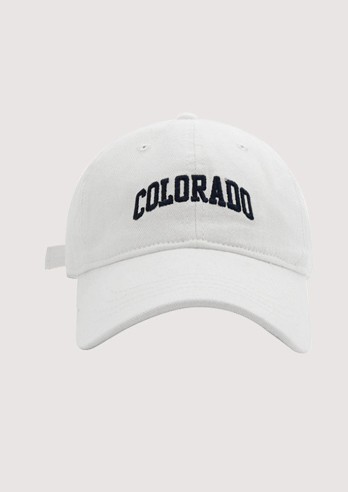 SOLID OFF-WHITE COTTON CAP