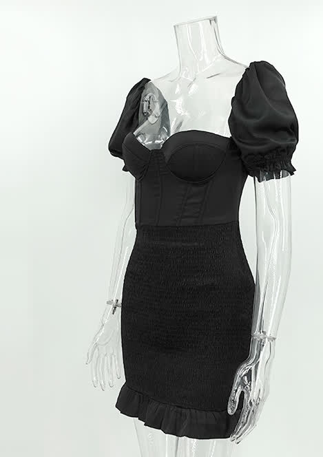 Black Satin Corset Dress | Corset Dresses | Passion | Burleska