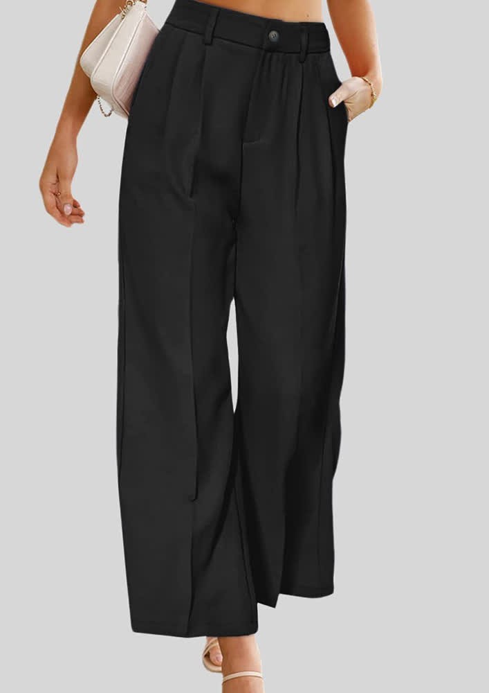 Buy Women's Black Slim Fit Trousers Online at Bewakoof-saigonsouth.com.vn
