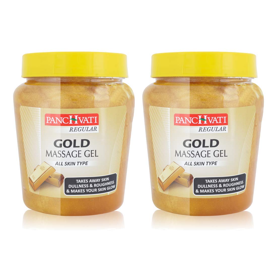 Panchvati Herbals Gold Massage Gel for Bright & Glowing Skin (Each 500 ml) Pack of - 2