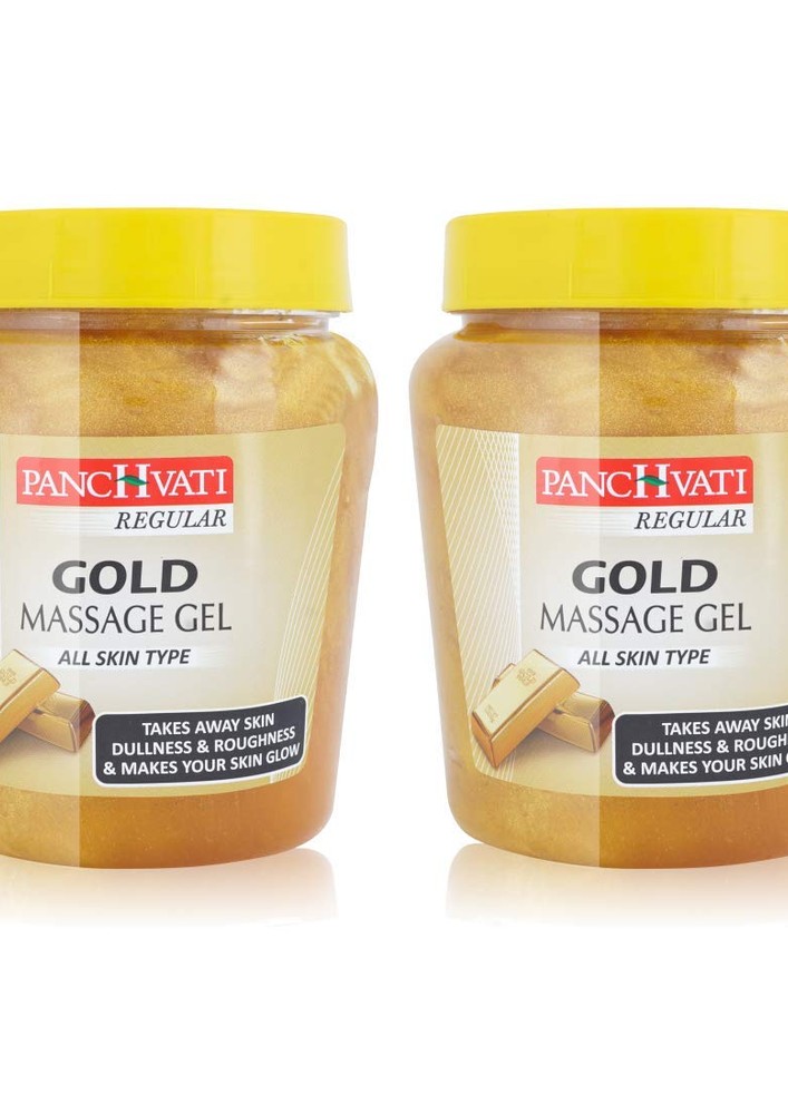 Panchvati Herbals Gold Massage Gel For Bright & Glowing Skin (each 500 Ml) Pack Of - 2