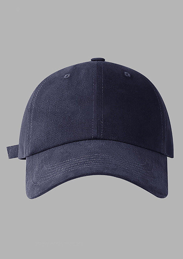 DARK BLUE SWEATBAND COTTON CAP