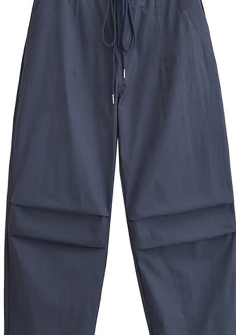 Buy ADJUSTABLE DRAWSTRING BLUE PARACHUTE PANT for Women Online in