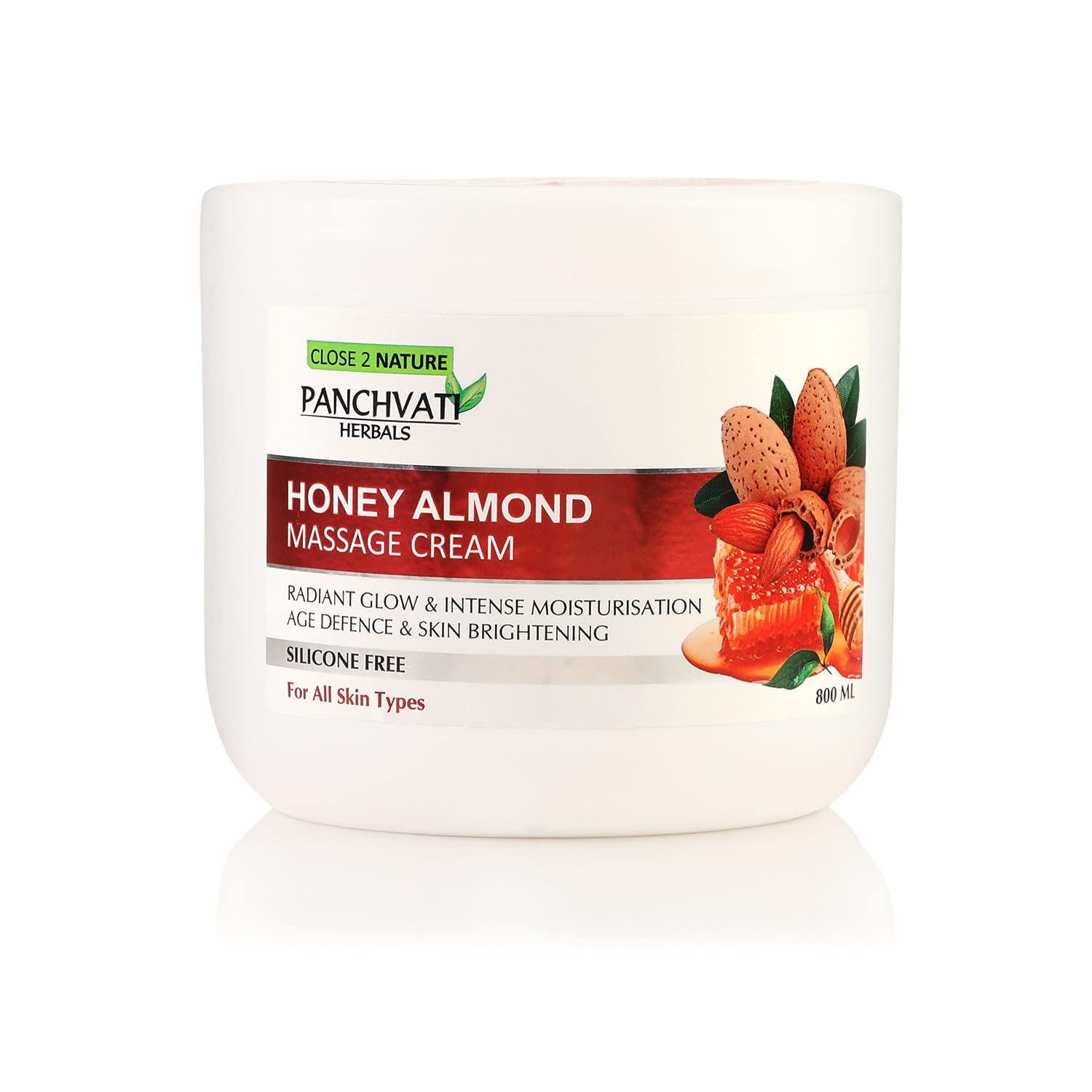 Panchvati Herbals Honey Almond Massage Cream | Radiant Glow & Intense Moisturisation Ace Deefence & Skin Brightening, 800 gm