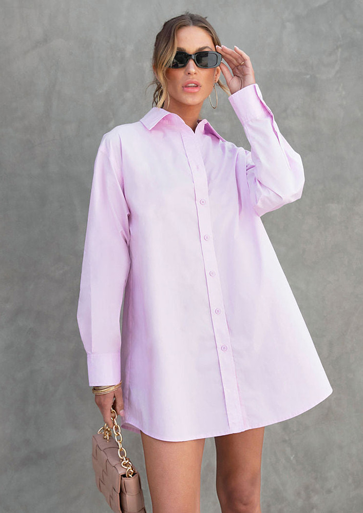 Pink Loose Fitted Casual Shirt
