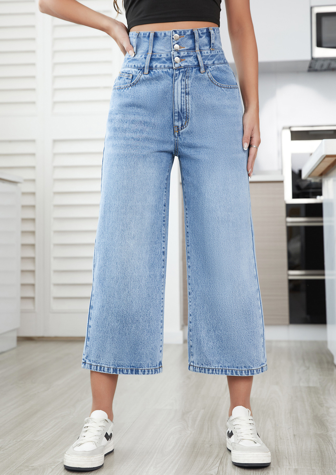 3 Easy Ways to Wear Denim Culottes - wikiHow Life