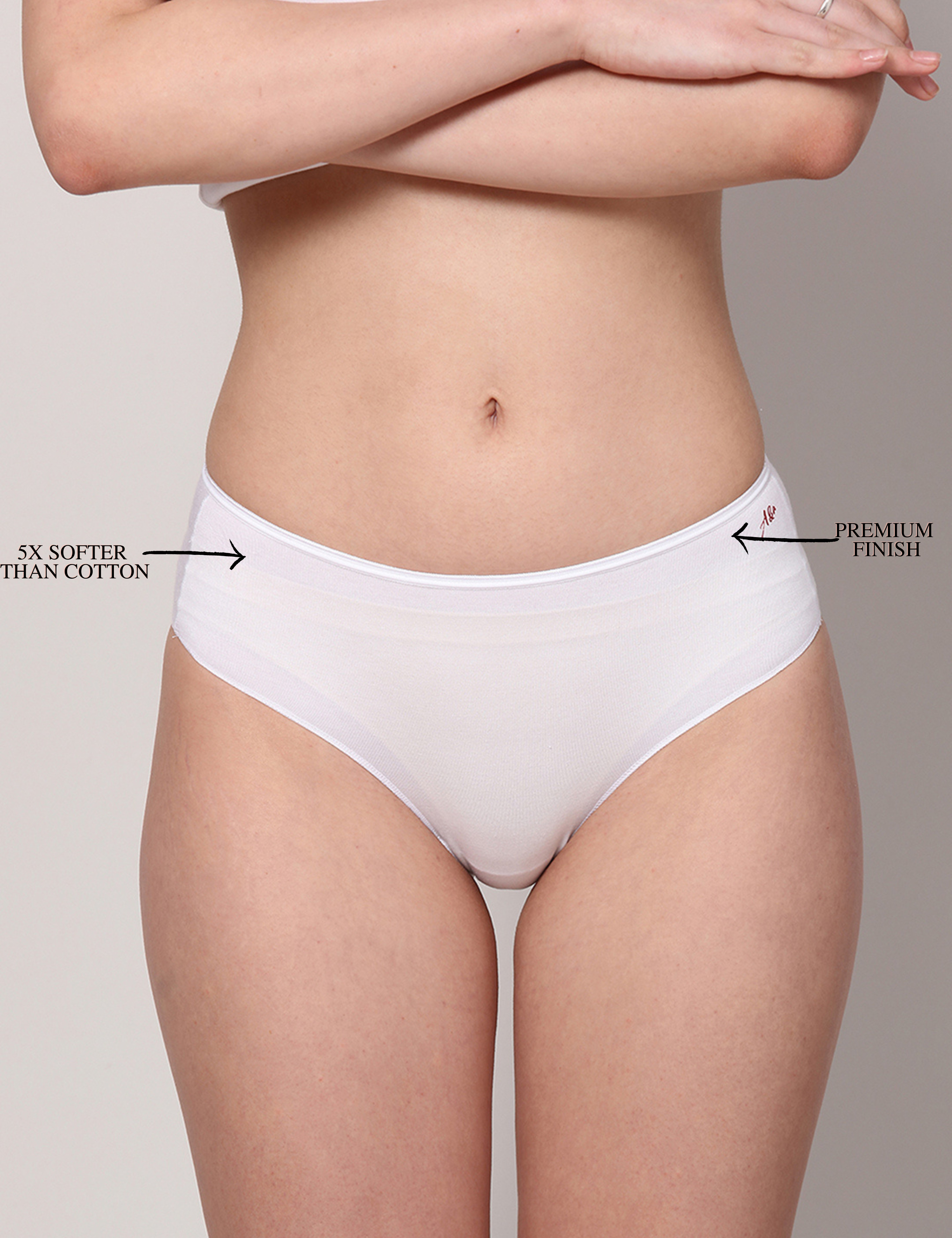 Buy AshleyandAlvis Anti Bacterial, Bamboo MicroModal, Premium Panty, Women  BIKINI brief, No Itching, 2X Moisture Wicking Daily use Underwear, Odour  Free (Color-WHITE-NUDE) (PACK OF 2) for Women Online in India