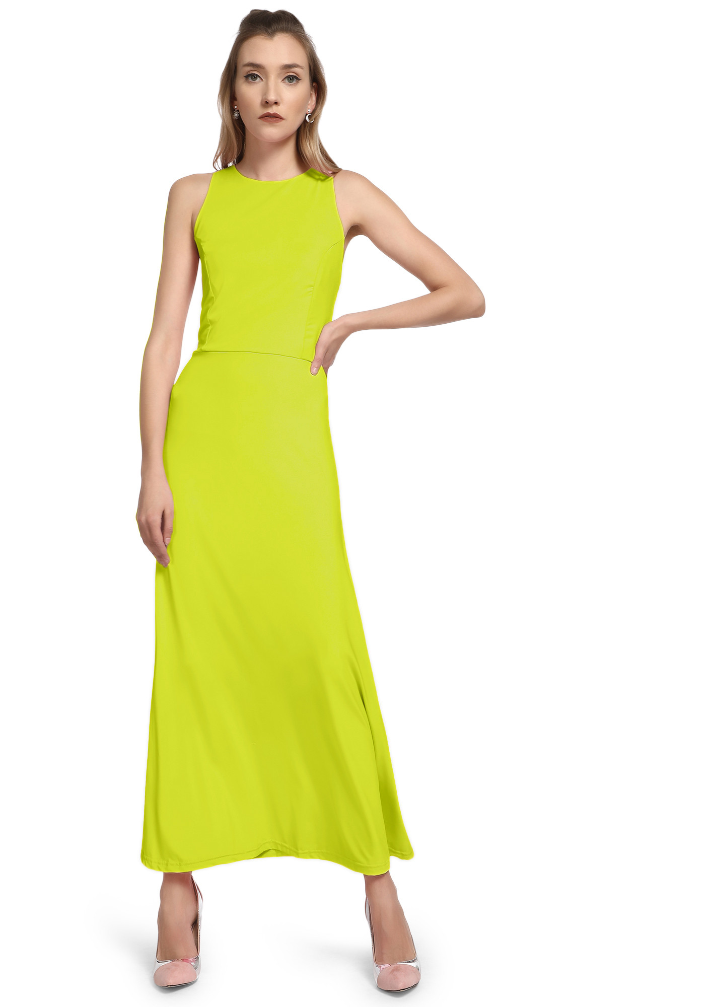 SEEING GOOD IN EVERYTHING YELLOW MAXI DRESS