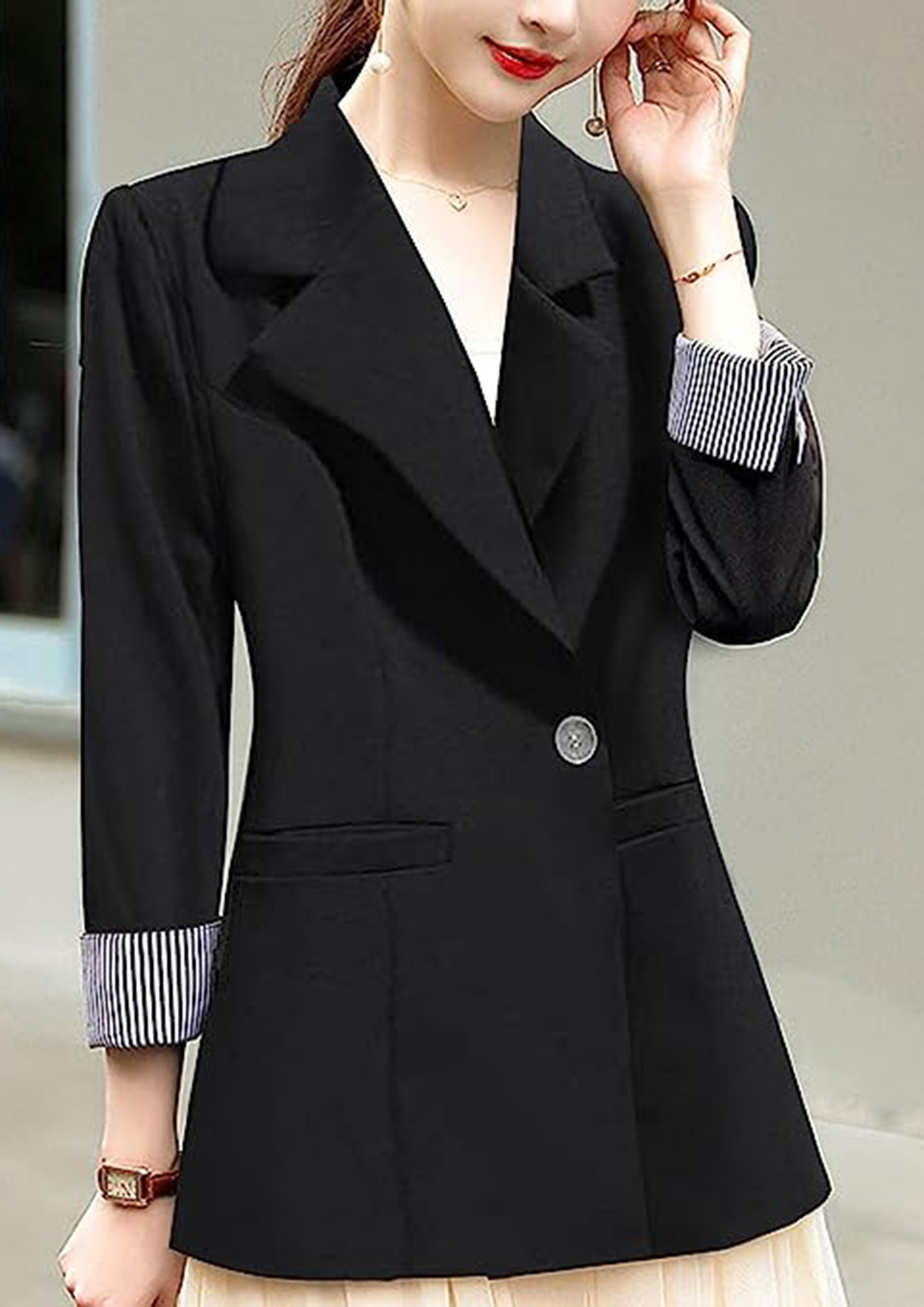 Buy SHE MEANS BUSINESS BLACK COAT for Women Online in India
