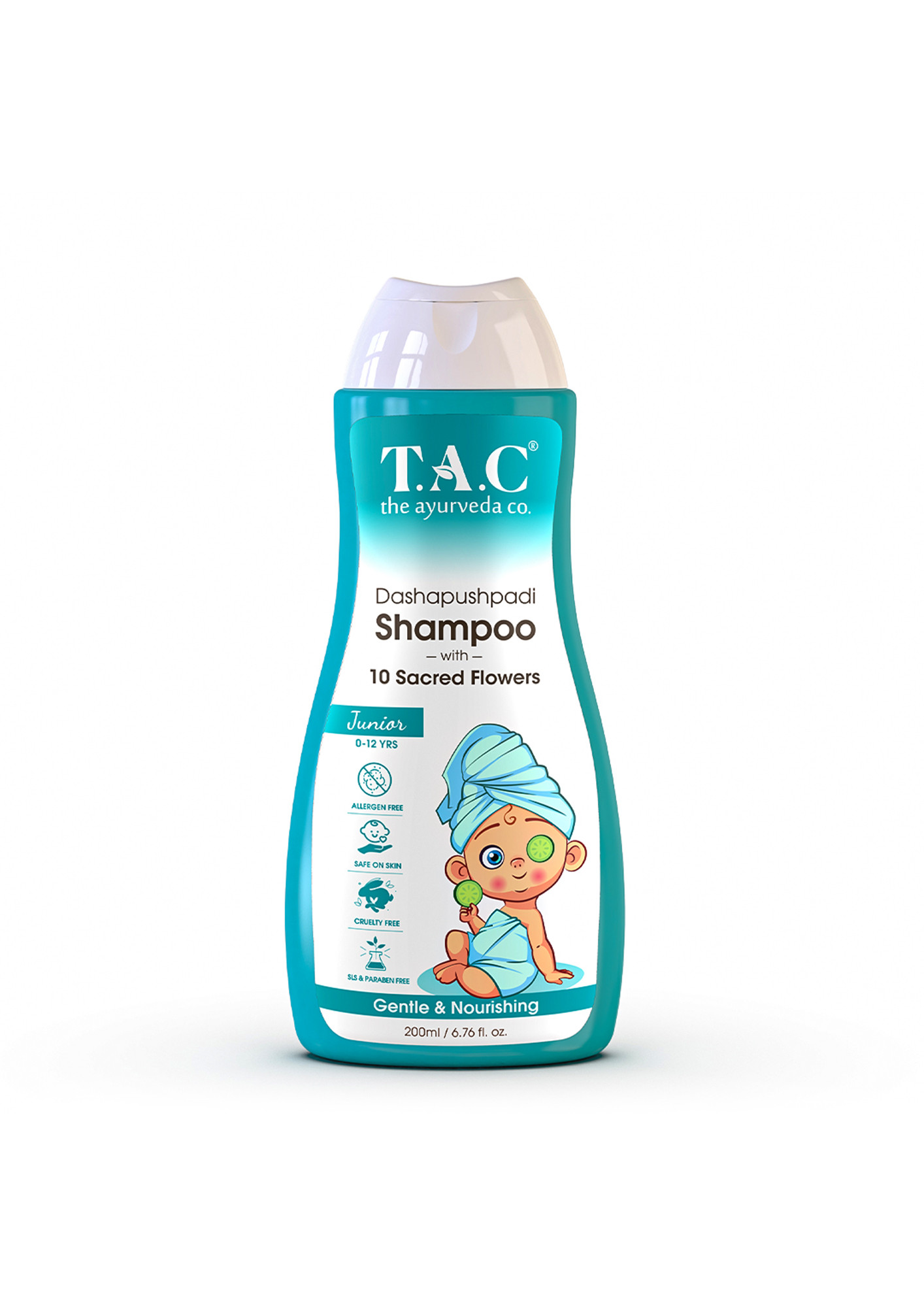 TAC - The Ayurveda Co. Dashapushpadi Ayurvedic Baby Shampoo For Anti -Fungal & Hair Growth - 200ml