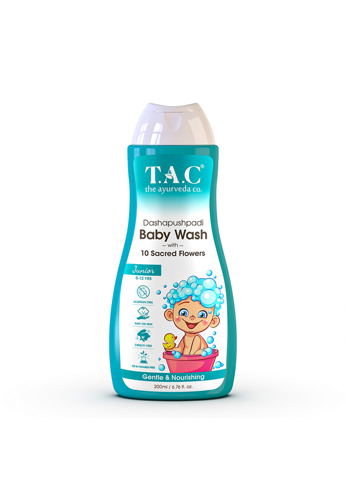 Tac - The Ayurveda Co. Dashapushpadi Ayurvedic Baby Body Wash For Cleansing & Nourishing Skin-200ml