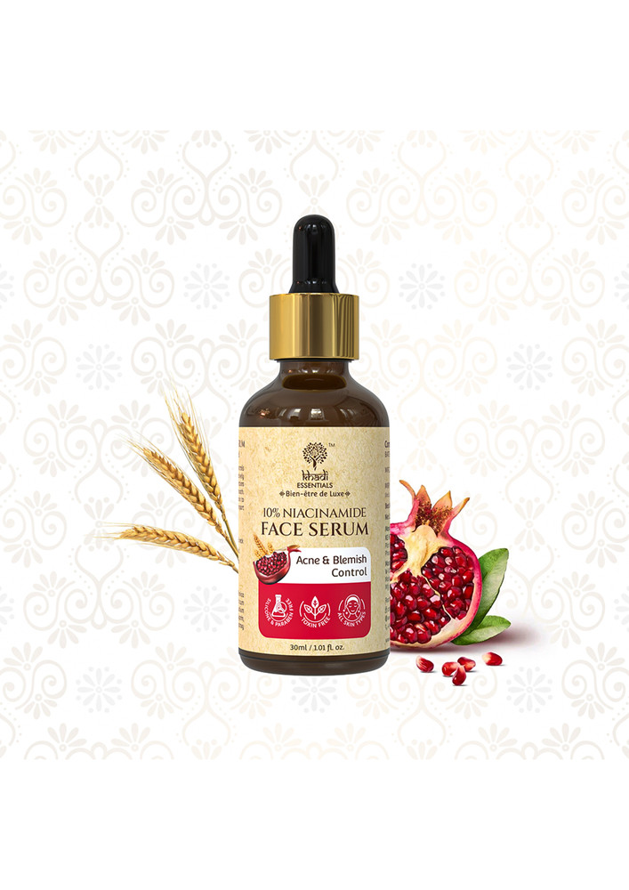 Khadi Essentials 10% Niacinamide Face Serum for Acne, Dark Spots with Pomegranate- 30ml