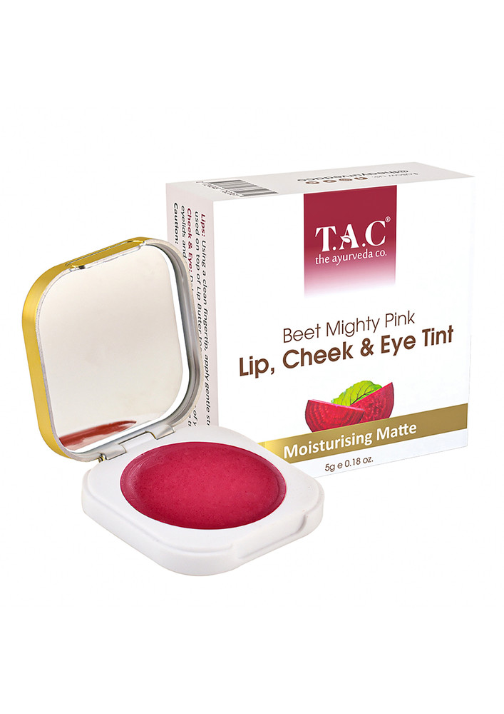 TAC - The Ayurveda Co. Lip Cheek & Eye Tint with Beetroot Extracts For Dry & Chapped Lips - 5g