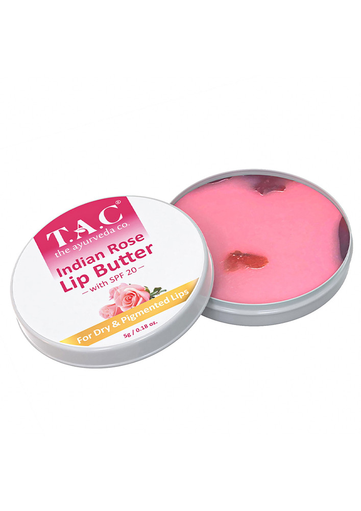 TAC - The Ayurveda Co. Indian Rose Lip Butter For Dry & Chapped Lips - 5g