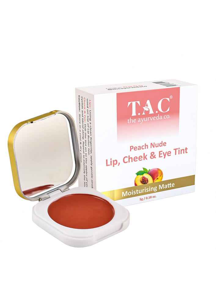 TAC - The Ayurveda Co. Peach Nude Lip, Cheek & Eye Tint For Natural Look, 5g