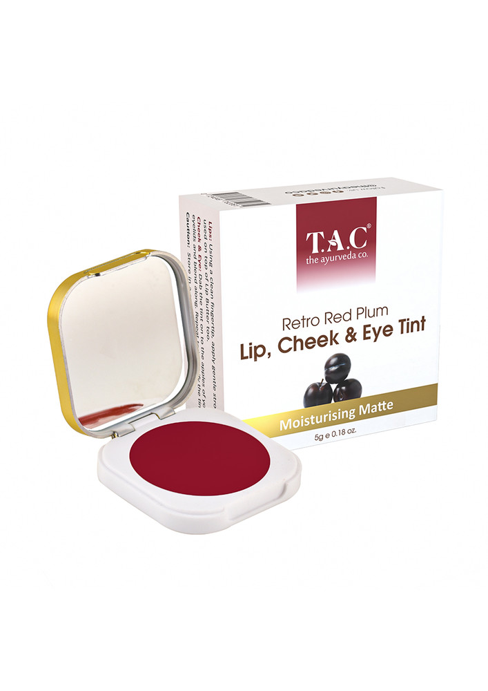 TAC - The Ayurveda Co. Retro Red Plum Cheek & Eye Tint with Moisturising Matte - 5g
